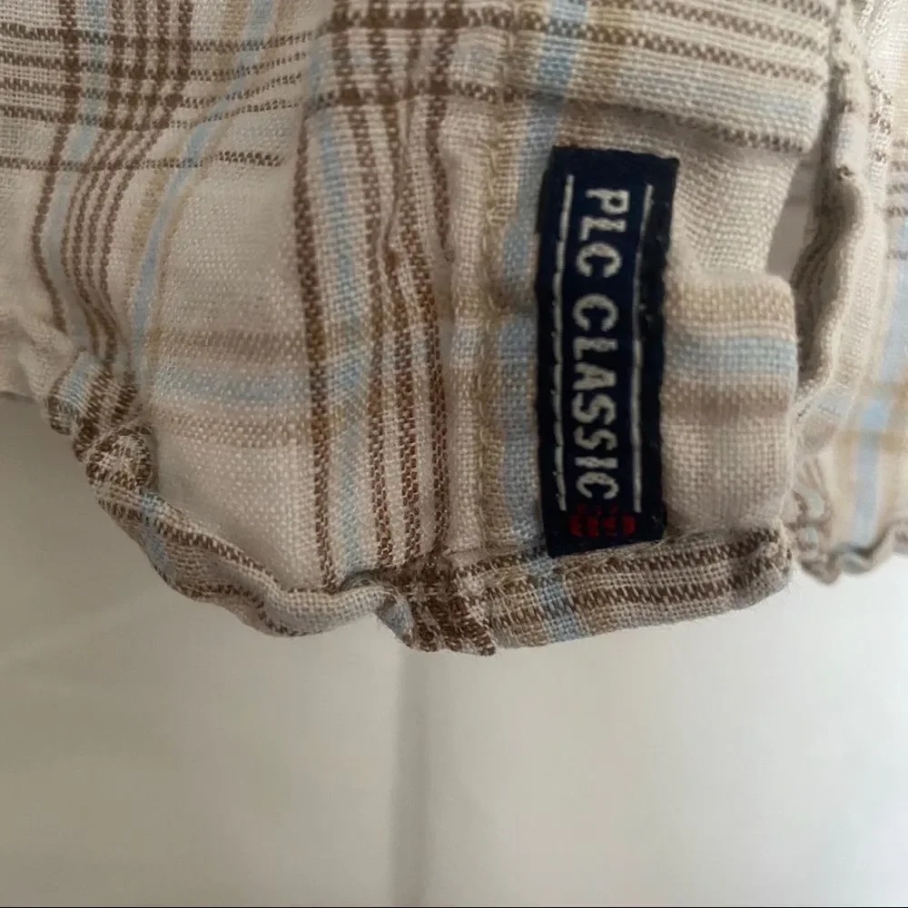 The Children’s Place Plaid Linen-Blend Shirt
